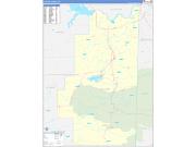 Le Flore County, OK Wall Map Zip Code Basic Style 2022